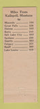 Matchbook Cover - Blue and White Auto Court motel Kalispell MT low phone #