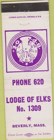 Matchbook Cover - Matchbook Cover Elks Club Beverly MA