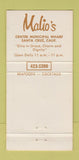 Matchbook Cover - Mallo's Santa Cruz CA restaurant 30 Strike