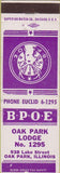 Matchbook Cover - Matchbook Cover Elks Club Oak Park IL