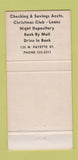Matchbook Cover - Washington Savings Bank Washington Court House OH 30 Strike