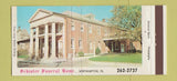 Matchbook Cover - Schisler Funeral Home Northampton PA 30 Strike