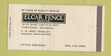 Matchbook Cover - Elcar Fence Denver Colorado Cheyenne WY WEAR 30 Strike