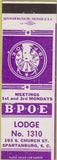 Matchbook Cover - Matchbook Cover Elks Club Spartansburg SC