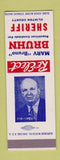 Matchbook Cover - Marv Bruno Bruhn Sheriff election Clinton County IA SAMPLE