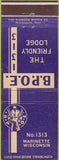 Matchbook Cover - Matchbook Cover Elks Club Marinette WI