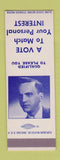 Matchbook Cover - Richard Schmitz Member Assembly Election Manitowoc WI SAMPLE
