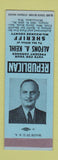 Matchbook Cover - Alfons Keihl Sheriff Milwaukee County WI SAMPLE