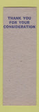 Matchbook Cover - Rex Worker Election Lew Worker Sheriff SAMPLE