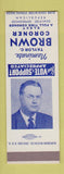 Matchbook Cover - Taylor C Brown Coroner Election SAMPLE