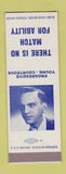 Matchbook Cover - Richard Schmitz Member Assembly Election Manitowoc WI SAMPLE