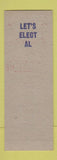 Matchbook Cover - Albert R Horrigan State Rep MI Michigan SAMPLE
