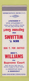 Matchbook Cover - Ben Williams Oklahoma OK Supreme Court Pauls Valley SAMPLE