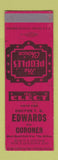 Matchbook Cover - Doctor TB Edwards for Coroner Election WEAR SAMPLE
