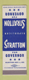 Matchbook Cover - William Stratton for Governor IL Illinois election SAMPLE