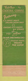 Matchbook Cover - Aldo's Restaurant Hollywood CA