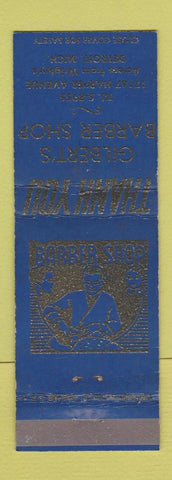 Matchbook Cover - Gilbert's Barber Shop Detroit MI