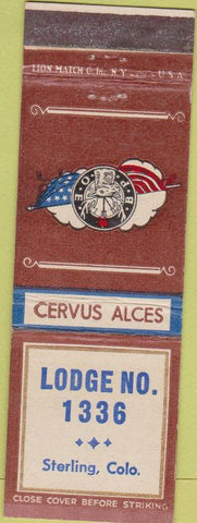 Matchbook Cover - Matchbook Cover Elks Club Sterling CO