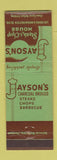 Matchbook Cover - Jayson's Steak Chop House Cleveland?