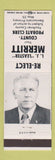 Matchbook Cover - LJ Leaster Merritt County Probate Clerk Faulkner AR?