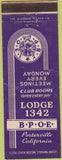 Matchbook Cover - Matchbook Cover Elks Club Porterville CA