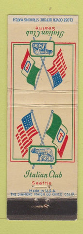 Matchbook Cover - Italian Club Seattle WA