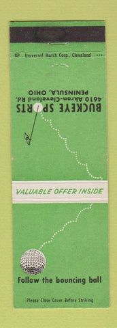 Matchbook Cover - Buckeye Sports Peninsula OH golf