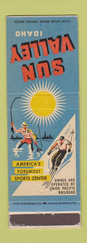 Matchbook Cover - Sun Valley ID Tourism Union Pacific Railroad WEAR
