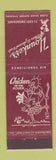 Matchbook Cover - Youker's Restaurant Chicago IL Chicken in Rough