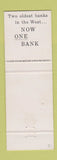 Matchbook Cover - Wells Fargo Bank San Francisco CA