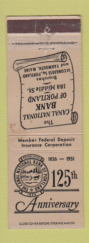 Matchbook Cover - Canal National Bank Yarmouth Portland ME WEAR