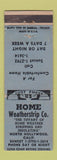 Matchbook Cover - Home Weatherstrip Insulating North Hollywood CA WEAR