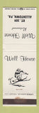 Matchbook Cover - Well House Restaurant Allentown PA WEAR