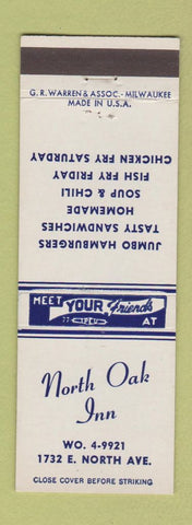 Matchbook Cover - North Oak Inn