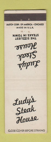 Matchbook Cover - Ludy's Steak House