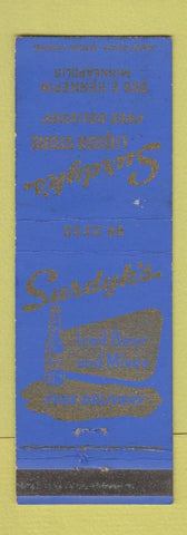Matchbook Cover - Surdyk's Liquor Store Minneapolis MN