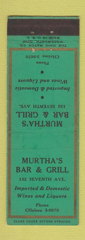Matchbook Cover - Murtha's Bar and Grill