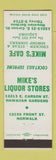 Matchbook Cover - Mike's Cafe Liquor Store Hawaiian Gardens Norwalk CA