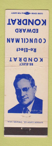 Matchbook Cover - Edward Kondrat Congress Election