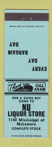 Matchbook Cover - Nu Liquor Store