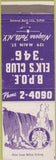 Matchbook Cover - Matchbook Cover Elks Club Niagara Falls NY