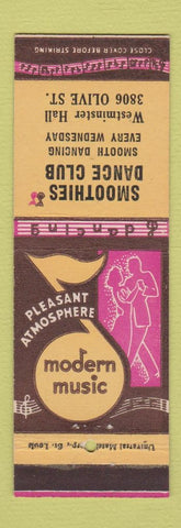 Matchbook Cover - Smoothies Dance Club St Louis? MO