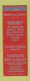 Matchbook Cover - Harold's Restaurant Orlando FL