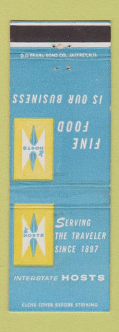 Matchbook Cover - Interstate Hosts Restaurants Airports Steamship