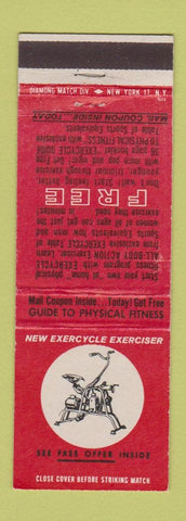 Matchbook Cover - Exercise Bicycle Offer New York City