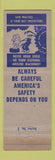Matchbook Cover Goodyear Tires Activities Committee Atco GA Safety Loose Clothes