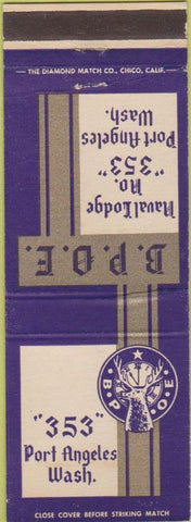 Matchbook Cover - Matchbook Cover Elks Club Port Angeles WA