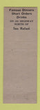 Matchbook Cover - Le Chateau Restaurant San Rafael CA