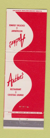 Matchbook Cover - Anthe's Restaurant Akron OH
