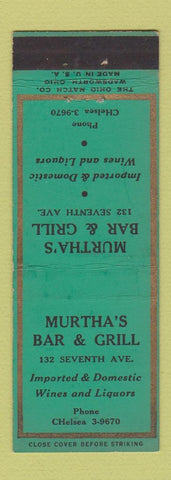 Matchbook Cover - Murtha's Bar and Grill
